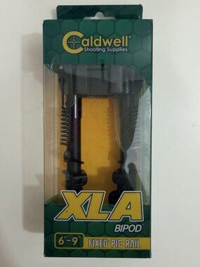 Caldwell Pic Rail XLA Fixed Bipod 6-9" Vertical Adjustment, Black Aluminum